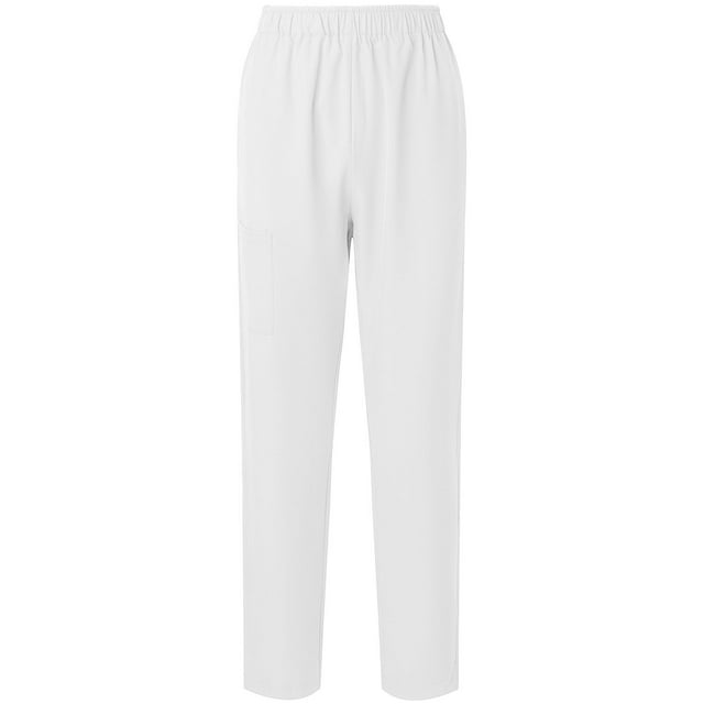 Pantalon d'Uniforme à Jambe Droite pour Femmes, Taille Élastique Extensible Douce, Pantalon d'Uniforme Anti-Froissement pour Femmes avec Poches