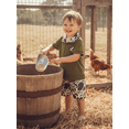 thumbnail image 5 of BemeyourBBs Toddler Baby Boy Duck Hunting Clothes Summer Outfit Camouflage Mallard Quarter Zip Short Sleeve Shirt Pockets Shorts 2 Piece Set, 5 of 9