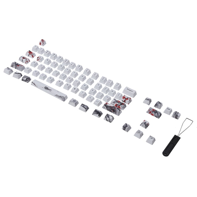 71-Key Plum Blossome Keycap, Chinese Style PBT Plum Blossome Keycap With 61/64 Specification Keyboard For Optical Keyboards For Mechanical Keyboards