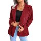 thumbnail image 2 of Gibobby Blazer para mujer elegante chamarra para mujer perfecto para uso casual y de negocios(Rojo,M), 2 of 5