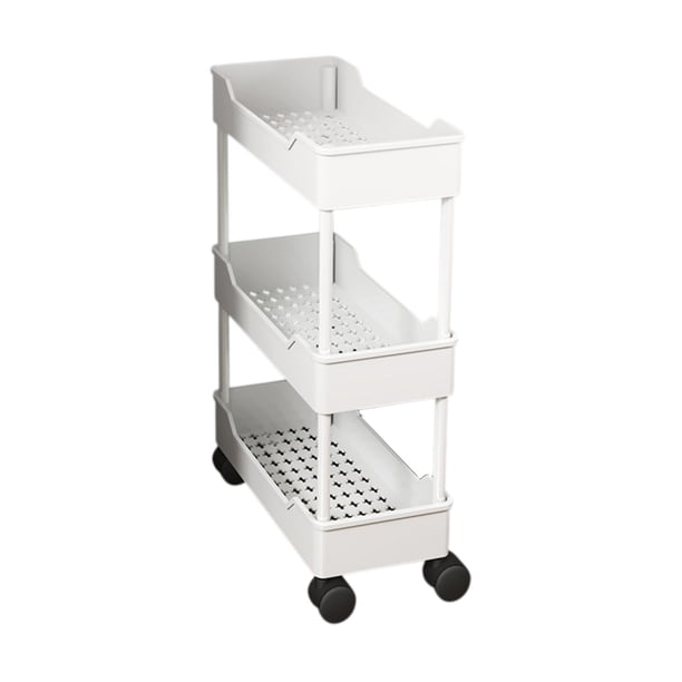 Carrito de almacenamiento rodante de varios niveles con ruedas, organizador móvil para sala de estar, dormitorio, baño, cocina, carrito utilitario que ahorra espacio.