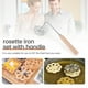 thumbnail image 5 of Conjunto de RosetóN Timbal Hierro Bunuelera con Asa Cortador de PasteleríA Tradicional Mexicana Bunuelo para Utensilios de Cocina Flor, 5 of 5