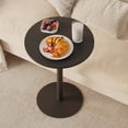 thumbnail image 4 of C Shaped Side Table, Round End Table, Tv Trays Table for Couch, Small Snack Table with Metal Leg for Living Room, Bedroom, Bedside, Sofa and Office (Black), 4 of 16