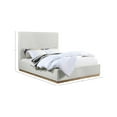 thumbnail image 3 of Meridian Furniture Alfie Cream Linen Textured Fabric King Bed, 3 of 8
