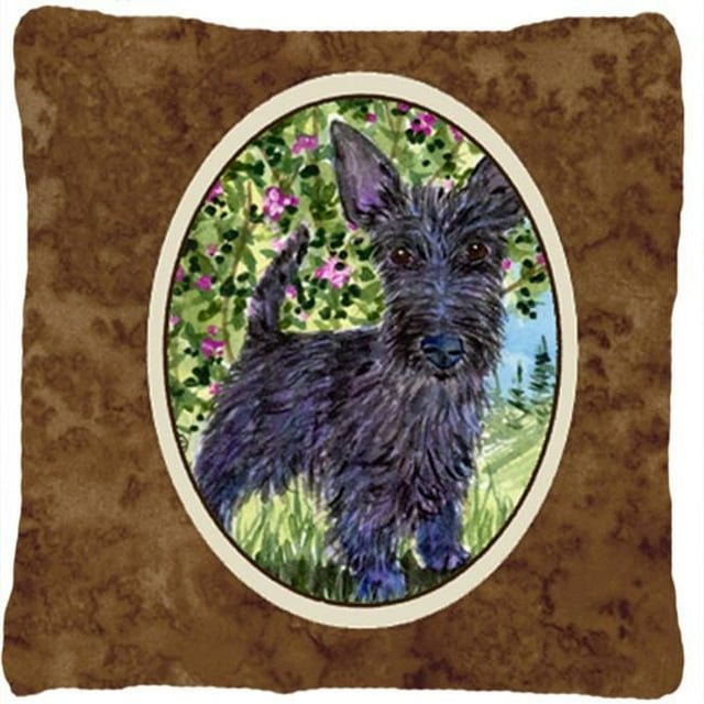 Carolines Treasures SS8889PW1414 Scottish Terrier Decorative Fabric Pillow