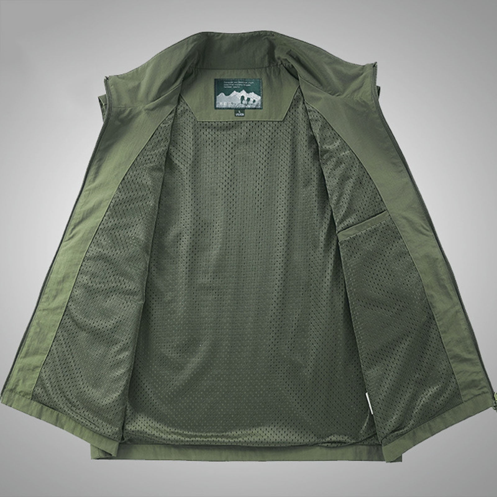 Rloper-Lop Outdoors Travel Work Vests for Men Photography Journalist Cargo Vest Jackets Running Waistcoats Outerwears with Multi Pockets