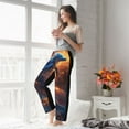thumbnail image 5 of Salouo Cool Dolphin Print Women's Pajama Pants Casual Loose Sweatpants PJs Flowy Pants Drawstring Palazzo for Women Wide Leg Pants Lounge Pajama -X-Large, 5 of 8
