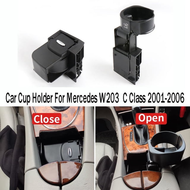 Soporte de Vasos de Coche Soporte de Vasos de Bebidas de VehíCulos Soporte de Vasos de Reposabrazos de Consola Central para W203 Clase C 2001-2006