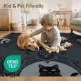 thumbnail image 4 of ODIKA 2'x3' Washable Throw Rug Non-Slip, Low Profile, Flatwoven, Easy Care Gothic Motif Phase Arch Mystical Motifs Tossed Goth Minimalist Refined for Hallway, Study Room, 4 of 7