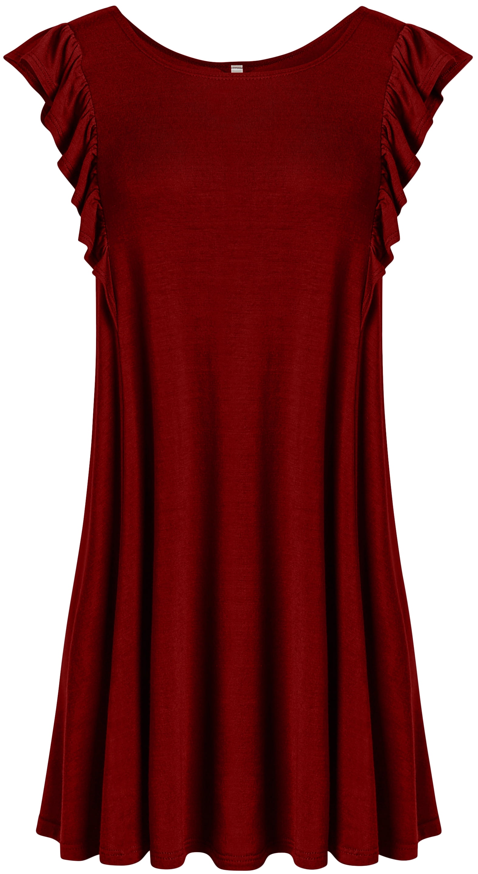 Simlu Women's Sleeveless Tunic Flowy Tank Top Plus Size Tunics For