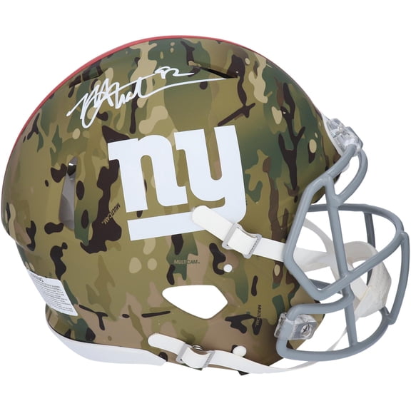 Michael Strahan New York Giants Autographed Riddell Camo Alternate Speed Authentic Helmet