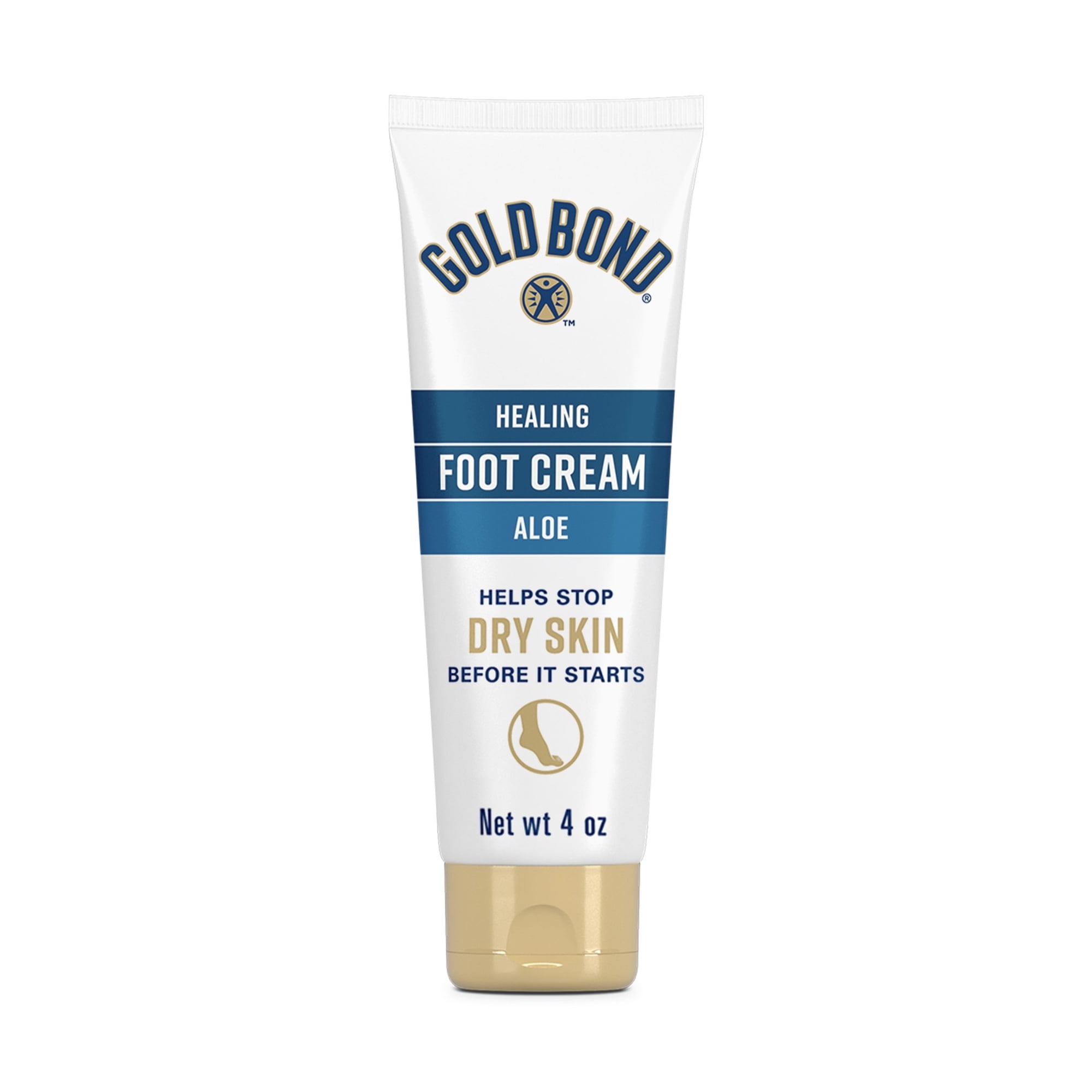 Gold Bond Healing Foot Cream for Dry Feet, 4 oz, With Aloe, Nourishes & Softens for Healthier Looking Feet