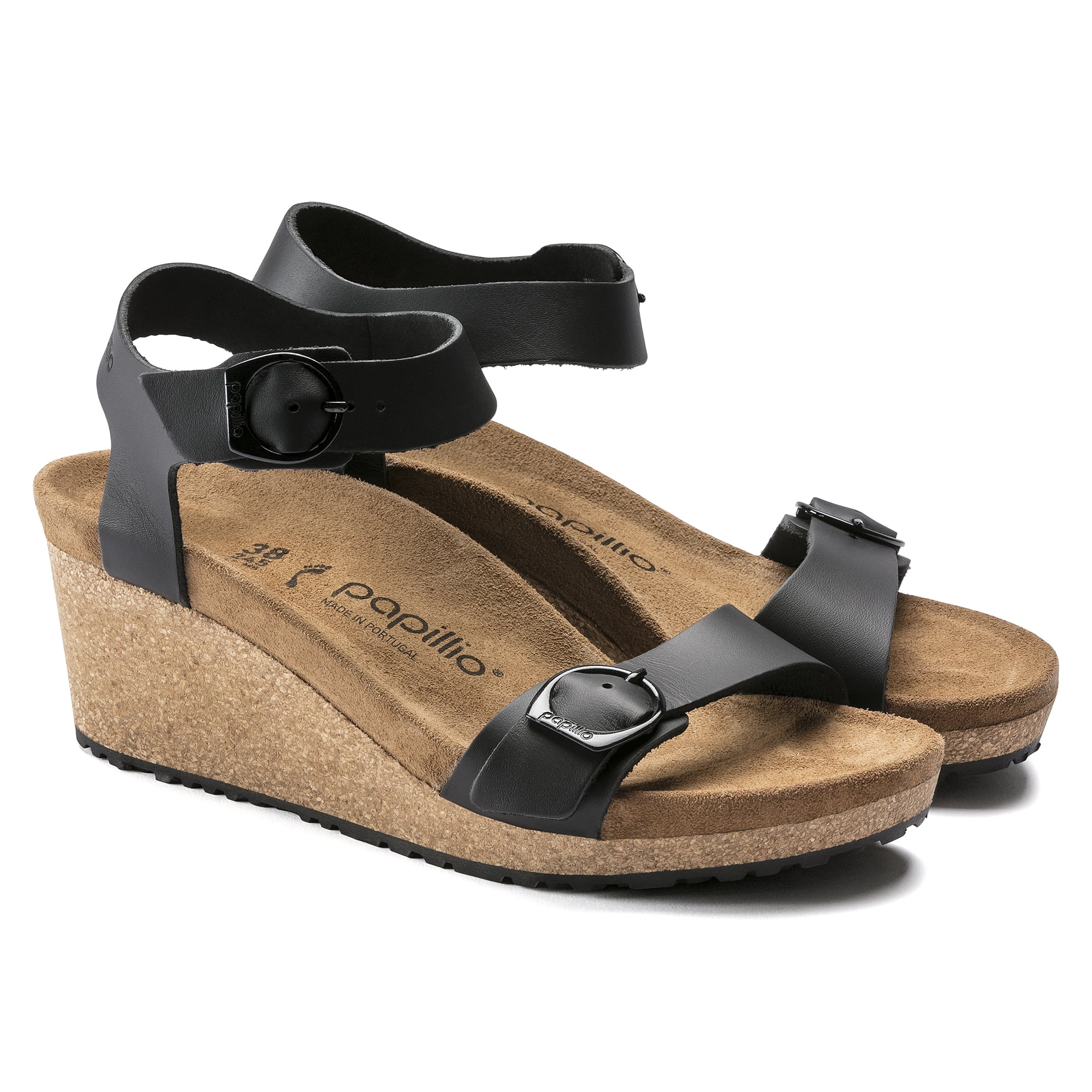 Papillio by Birkenstock Soley Leather Sandal, 41, Black