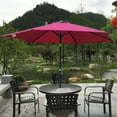 thumbnail image 1 of 9 ft Outdoor garden patio umbrellasOutdoor Backyard [Umbrella Base is not Included]-Red wine, 1 of 7