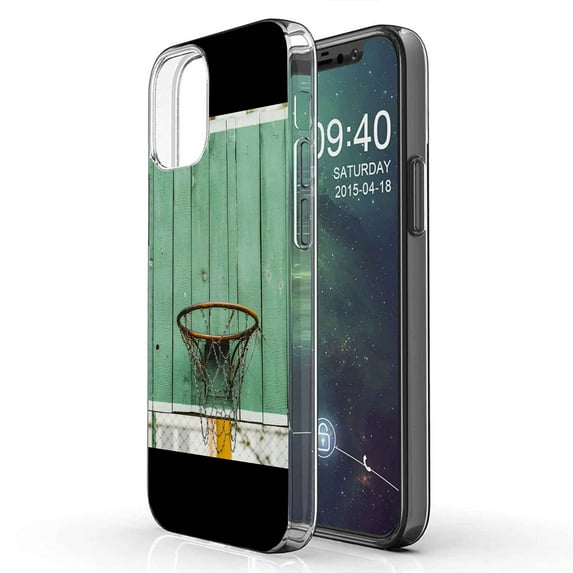 TalkingCase Slim Phone Case Compatible for Apple iPhone 12 Pro MAX, Basketball at Heart Print, Lightweight,Flexible,Soft, USA