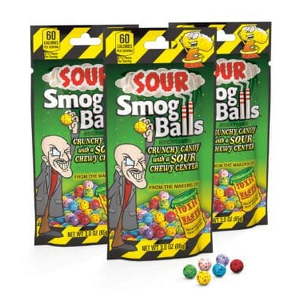 Toxic Waste Sour Smog Balls Candy