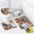 thumbnail image 4 of Bob's Burgers 4 Pcs Shower Curtain Set Bathroom Sets Shower Curtain with 12 Hooks Bathroom Decor with Rugs Bath Accessories with Mats Toilet Lid Cover, 4 of 8