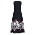 thumbnail image 4 of VEKDONE Clearance 2025 Women Sleeveless Cotton-Linen Long Dress with Pockets Summer Bohemian Travel Beach Sun Dresses, Hawaiian Dresses For Women, 4 of 7