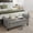Light Gray, variant on 50" Bed End Bench with Ottoman and Storage, Teal