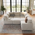 thumbnail image 7 of Senfot Modular Sectional Sofa,Cloud Sectional Couches, Couch Sectional with Large Storage & Ottoman for Living Room, l-Shape (Beige 7-Seater), 7 of 7