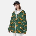 thumbnail image 3 of Lsque Green Plants with Fox UPF 50+ Lightweight Sun Protection Men's Women's Long Sleeve Shirt, Hoodie Performance -Medium, 3 of 9