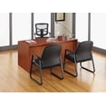 thumbnail image 6 of Genaro Series Guest Chair, Black Leather, Sled Base, 6 of 6