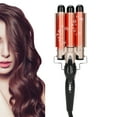 thumbnail image 3 of Peinado Rizado De Cabello Triple Tubería Rizado Rizado Varita De Hierro 2 Temperatura Herramienta De Peinado Eléctrico De Turmalina, 3 of 7