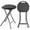 Black(18"Hx2), variant on RTVR Folding Stool, 2 Pack 24 inch Folding Bar Stool with Backrest and Handle,Collapsible Round Folding Counter Height Stool Chair for Camping Kitchen, Foldable Stools for Adults Up to 450lbs.