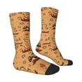 thumbnail image 2 of Goofa Brown Mushrooms Printed Men's Crew Socks, Soft Durable Breathable Moisture-Wicking with Odor Control Cotton socks, 2 of 9