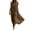 Brown, variant on Women's Spaghetti Strap Slip Maxi Dress, Flowy for Beach & Vacation