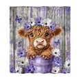 thumbnail image 1 of TIELUTT Rideau de Douche Vache Ferme Floral Drôle Mignon Vache Douche Robuste Transparent Rideau de Douche Léger Rideaux de Douche Double Doublure et Rideau de Douche avec Doublure Rideau de Douche Largeur Courte Lourd Cur, 1 of 4