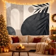 thumbnail image 3 of Abstract Geometric Palm Frond on Neutral Panels, Serene Minimalist for Modern Art Lovers, Contemporary Wall Art, Housewarming Gift, Tapestry Wall Hanging for Living Room and Bedroom, 3 of 6