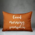 thumbnail image 3 of Creative Products Good Morning, Pumpkin in Orange 14 x 20 Spun Poly Pillow, 3 of 3