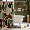 thumbnail image 3 of Manfei Brown Camouflage Print Shower Curtain 72Wx78L,Classic Mallard Duck Bath Curtain, 3 of 5