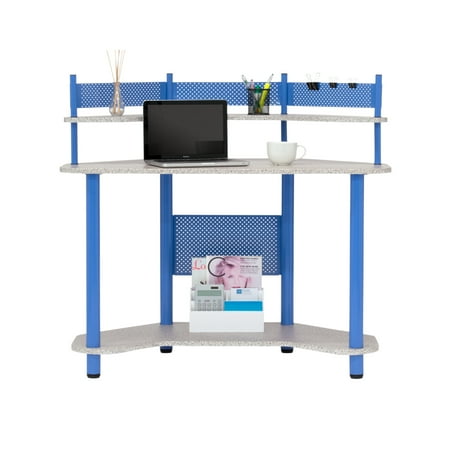 Calico Designs - Study Corner Computer Desk - Blue/Gray