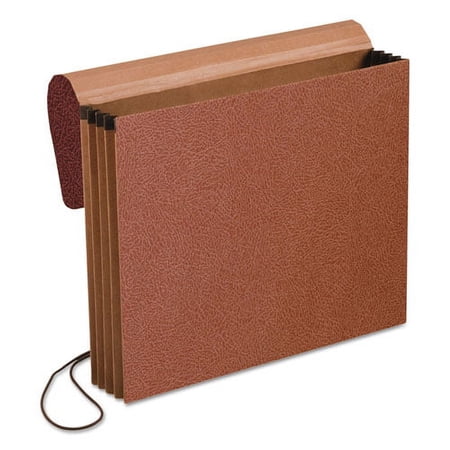Standard Expanding Wallet with Fiber Gussets 3.5 Expansion 1 Section Elastic Cord Closure Letter Size Red Fiber | Bundle of 10 Each Standard Expanding Wallet with Fiber Gussets 3.5 Expansion 1 Section Elastic Cord Closure Letter Size Red Fiber | Bundle of 10 Each