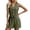 Green, variant on Women's Summer 2 Piece Outfits Linen Sleeveless Matching Sets Button Down V Neck Casual Vest Waistcoat with Pockets