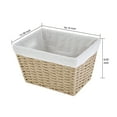 thumbnail image 3 of Mainstays Large Tan Woven Paper Rope Decorative Storage Basket with Removable Liner, 16 in x 9.7 in x 13.4 in, 3 of 15
