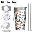 thumbnail image 4 of Dachshund Footprint 10oz Tumblers Stainless Steel Tumbler with Lid and Straw,Vacuum Insulated Double Wall Travel Tumbler Cups with Cleaning Brush for Coffee, Tea, 4 of 4