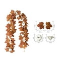 thumbnail image 3 of MZXELPRJD Artificial Fall Maple Leaves Garland Hanging Vine 5.7Ft Fake Pumpkin Pine Berries Autumn Decoration Garland Decor for Thanksgiving Holloween Festivals Fireplace Indoor Outdoor Decor, 3 of 9
