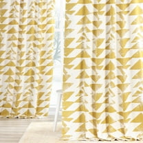 Triad Gold Printed Cotton Twill Curtain (1 Panel), Triad Gold, 50W X 96L