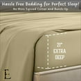 thumbnail image 4 of PRATYUX 21-inch Extra Deep Pockets Split Head Queen Sheet Set - 700-Thread Count 100% Organic Cotton - 4-PC Set - 34" Split, Taupe Solid, 4 of 7