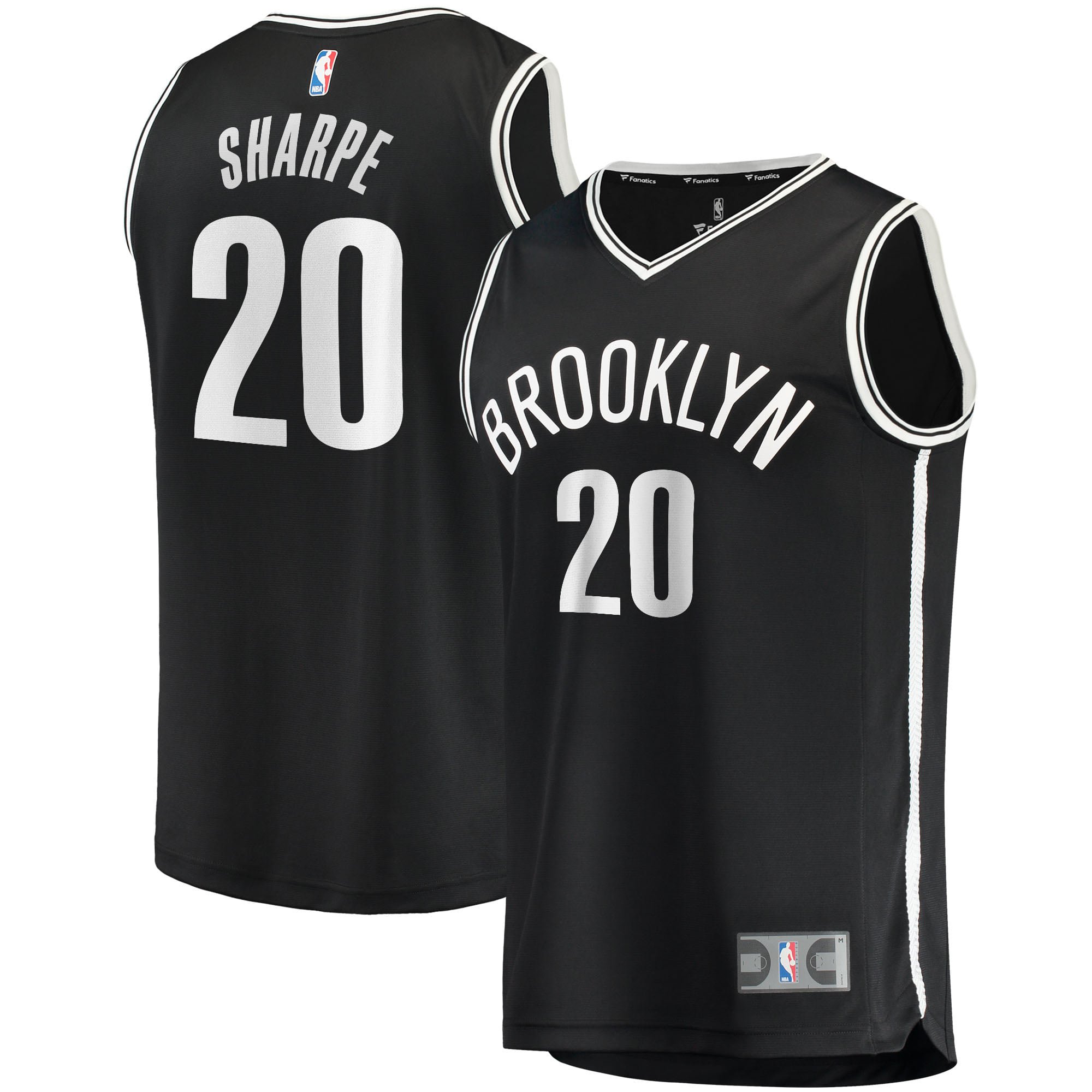 Men's Fanatics Day'Ron Sharpe Black Brooklyn Nets Fast Break Replica Jersey - Icon Edition