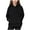 Black, variant on cocolona Girls Hoodie Fall Casual Long Sleeve Hooded Sweatshirts Fashion Solid Color Pullover Tops with Pockets 4-14 Years