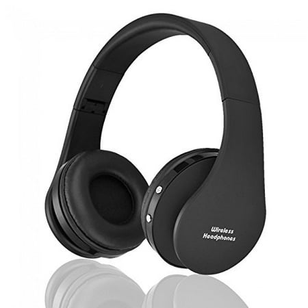 110 Noise Canceling Foldable Headphones Hisonic HS8252 Foldable Noise Cancelling Wireless Stereo Bluetooth Headphones with Microphone (Black) ()