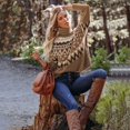 thumbnail image 3 of Pull de Noël pour Femmes Cardigan Chaud Imprimé Tricoté Mode Pull Col Rond Blouse Moelleuse Décontractée Tricot Mi-Longue Fermeture Extérieure, 3 of 7