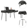 thumbnail image 5 of HQZX Modern Simple Desk, Adult Lap Desks, 20.1 x 47.3 in, Gray, 5 of 9
