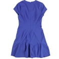 thumbnail image 2 of BAR III $79 Womens New Blue V Neck Short Sleeve Fit + Flare Dress 8 B+B, 2 of 2