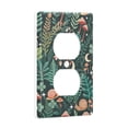 thumbnail image 2 of Yayeee Duplex Wall Plate 1-Gang 4.5"x2.7" Home Receptacle Light Switch Decorative Outlet Cover, Green Vibrant Forest Pattern, 2 of 7