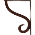 thumbnail image 4 of Ekena Millwork 2"W x 10"D x 12"H Ashford Triple, Wrought Iron Bracket, (Triple center brace), Antiqued Copper, 4 of 8